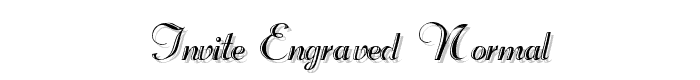Invite-Engraved Normal font